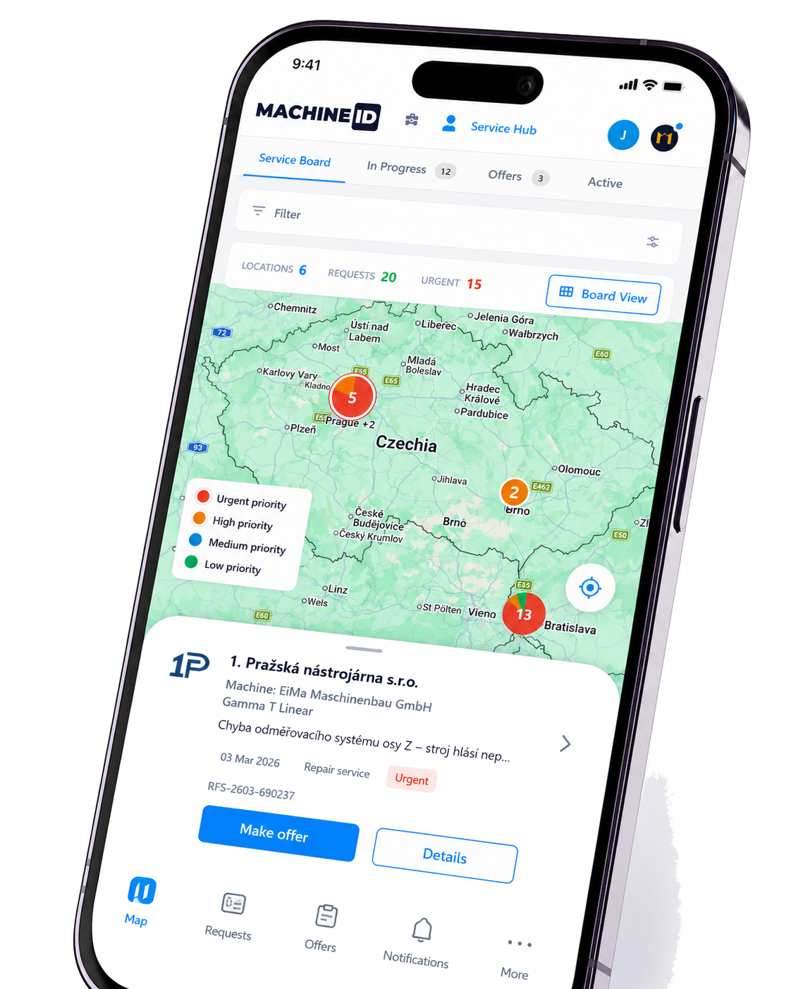 Service Hub on mobile